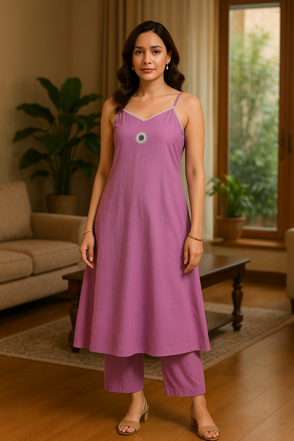 'Nazar' Lavender Kurta Set