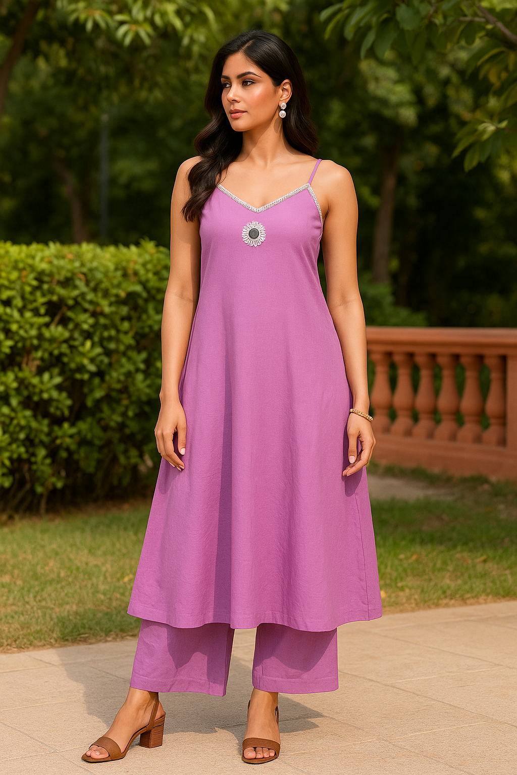 'Nazar' Lavender Kurta Set